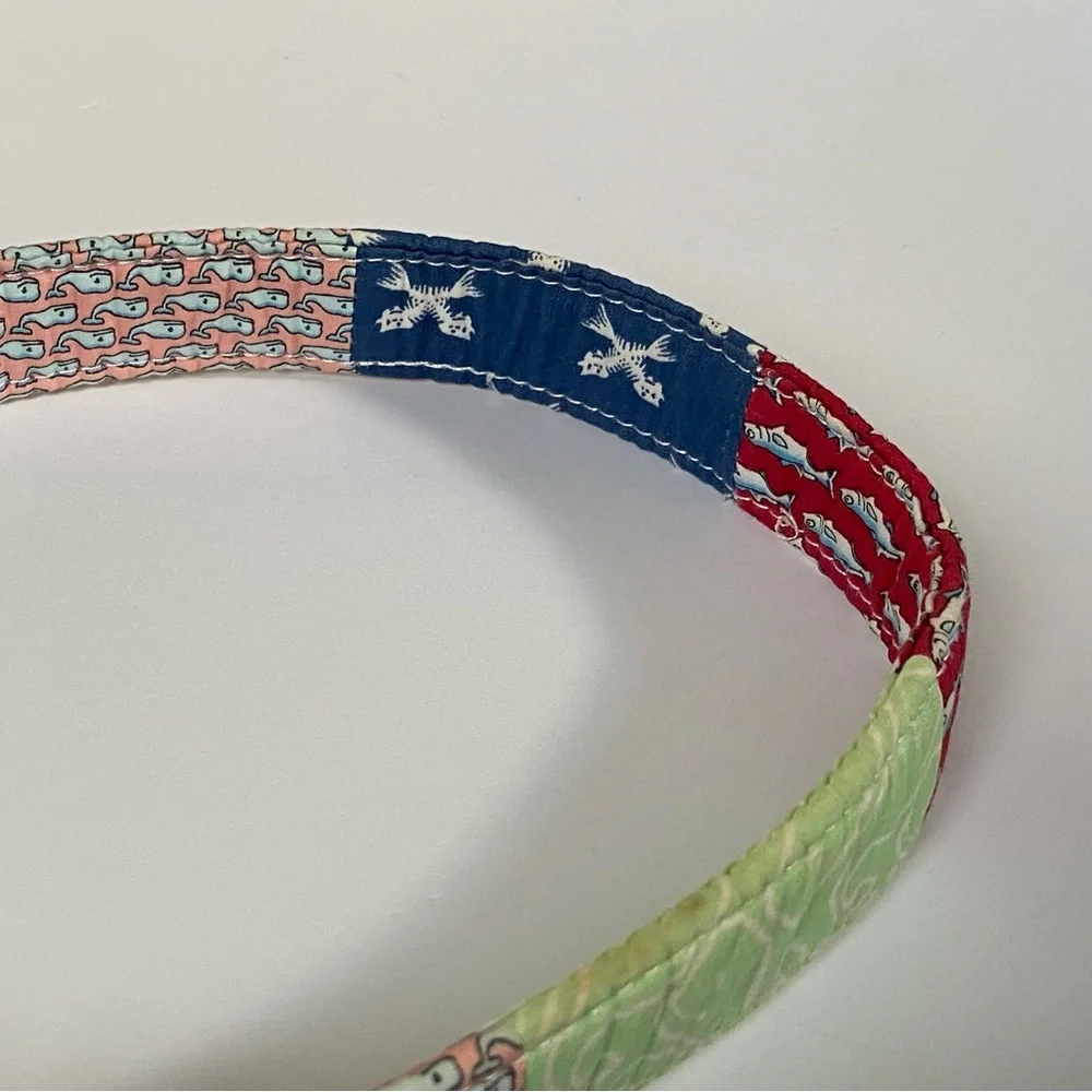 Vineyard Vines Belt Size Large Boy’s D Ring Canvas D-Ring Patchwork Preppy girls